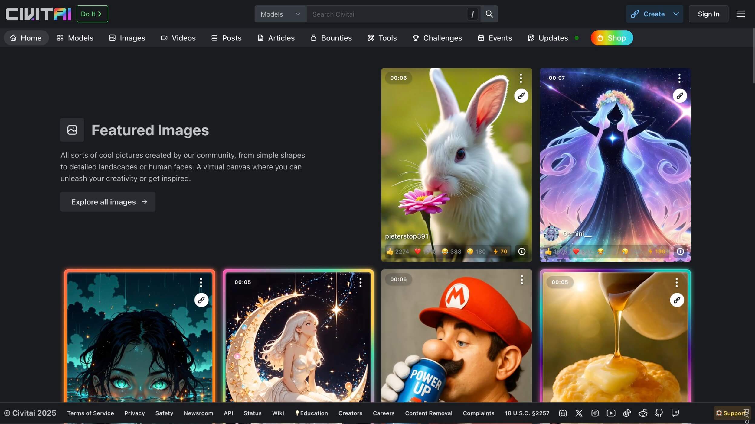 Civitai截图