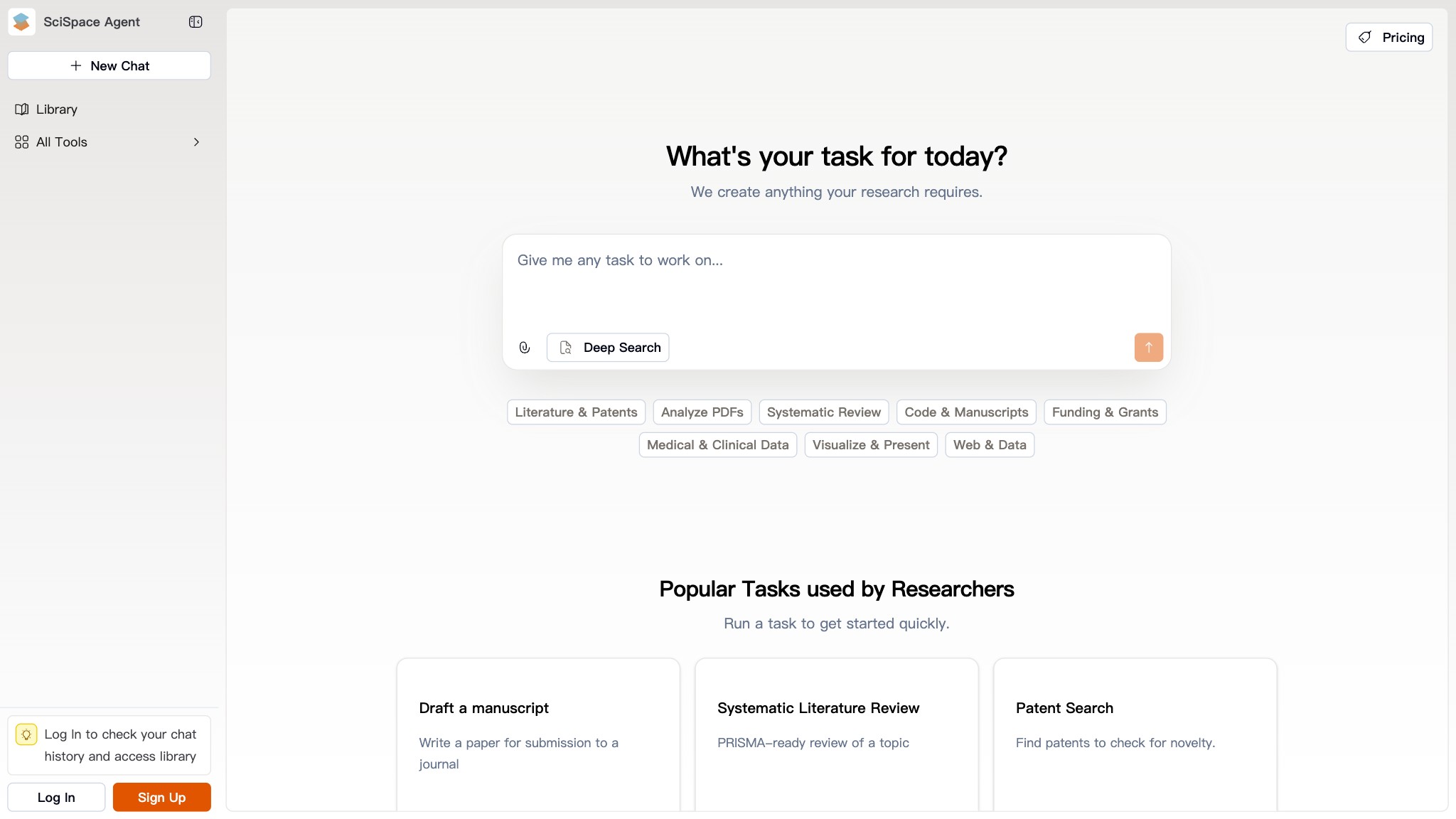 SciSpace Agent截图